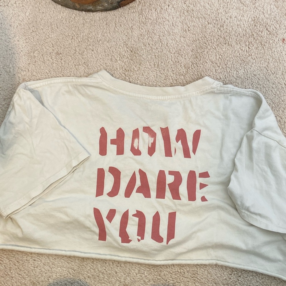 Tracy Anderson “How Dare You” Crop Top Size M/L